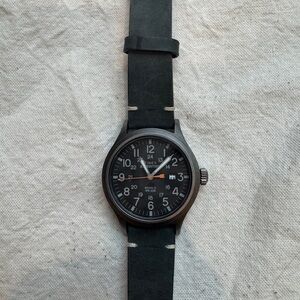 Timex Expedition Olive green  Leather Strap Watch